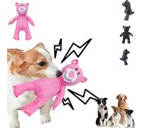 Générique Lettuce Pets Hundespielzeug, 2025 Neuer Esslvyshop-Bär für Starke Kauer, Langlebiges und Robustes Plüschspielzeug Mit Quietschgeräuschen, für Zahnende Welpen, Kleine BIS Große Hunde(Pink)