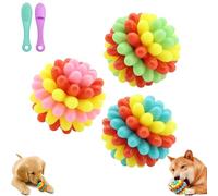 Générique Lettucepets Dog Toys, Lettuce Pets Chew Ball, Heavy-Duty Spiky Chew Ball for Medium & Small Dogs, Bite-Resistant Chew Toy for Aggressive Chewers, Teeth Cleaning Training (Mix)