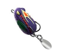 Générique Leurres de Grenouilles pour appâts de Poisson 3 cm 3.2g PVC appâts de Grenouilles simulés de pêche avec Double Crochet et Lame Longue coulée en PVC pour Les rivières