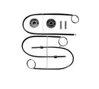Générique Lève-Vitre Avant Gauche Kit Réparation Régulateur Fenêtre Pour Smart Pour Roadster 2003-2005 Avant Droit + Côté Gauche 2 Jeux Câbles + Rouleaux Et Ressorts Régulateur De Fenêtre