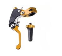 Générique Leviers de frein et d'embrayage pliables 360° course avec poignée anti-chute gain temps pour CR CRF YZF EXC(Clutch Lever Gold)