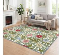 Générique Lianes Floral Doux Tapis 80x150 cm | Poil Ras Utilisable toute l'année Victorien Champêtre Classique Tapis, pour Chambre Salle Manger Bureau Cuisine