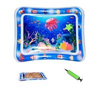 Générique Libiyi GlowPad, Cat Water Mat with Fish, 24in Thickened Anti-Scratch Water Mat for Cat, for Indoor & Outdoor Summer Fun for Cats and Dogs, Manual Air Pump, Dog Water Sensory Play Mat (A)
