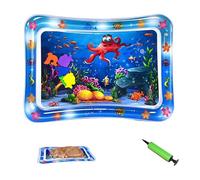 Générique Libiyi GlowPad, Cat Water Mat with Fish, 24in Thickened Anti-Scratch Water Mat for Cat, for Indoor & Outdoor Summer Fun for Cats and Dogs, Manual Air Pump, Dog Water Sensory Play Mat (B)