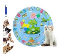 Générique Libiyi GlowPad, Libiyi 24in Cat Water Mat with Fish, Thickened Leakproof Anti-Scratch, with Manual Air Pump, Interactive Indoor Outdoor Summer Cooling Toys (65cm B)