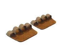 Générique Lifting Gloves - Palm Protection Workout Mitts for Weightlifting | Double-Layer Cowhide with Ribbon Four-Finger Design Ideal for Kettlebell, Barbell, Pull-Ups, Daily Fitness Training