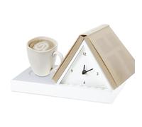 Générique Light Alarm Clock - Sunrise Alarm Clock Ergonomic Bookmark Stand, Triangle Book Holder with Cup Storage | for Women, Friend, Kids, Teacher, Student, Writer, Lover, Reading, Counter, Bedroom