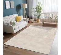 Générique Light BeigeTapis Antidérapant Durable, 140 x 200 cmDoux et Lavable Facile à Entretenir pour Salon Chambre véranda - Style Artistique Texture du Bois Lignes Noble Légère Ornament Concevoir