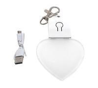 Générique Light Heart Keychain - Acrylic, Purse Handbag Light, Rechargeable LED | Heart Shaped, LED Hearts Bag Charm, Motion Sensor Mini Lamp For Women, Girls, Backpack, Night Finder, Mother's Day