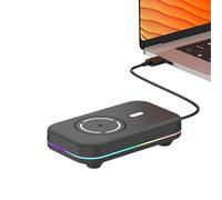 Générique Light Up Mice, RGB LED Wireless Computer, Anti Lock Screen Tabletop Mover, USB Type-C Rechargeable, Equipment for Home, Business, 5.12x2.99x1.3 inches