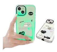 Générique Light Up Phone Casefor iPhone 17 Pro Max - LED Flash on Calls, Merry Christmas Theme, Shockproof, Ideal Gifts for Allwith Vibrant Lights. (Fish Cat,for iPhone 14Pro)