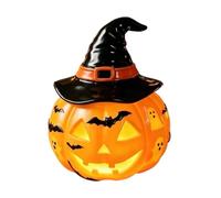 Générique Light Up Pumpkins | Desk Lamp Figurine Home Decor | Lighted Pumpkineee Witch Hat Decoeeer | for Indoor Outdoor Bedroom Living Room Home Office Table Entryway