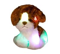 Générique Light Up Stuffed Animal - Soft Cuddly Doll Pillow | LED Plush Puppy for Birthdays Christmas Halloween Thanksgiving Wedding Travel Car, Cute Glowing Plush Toy for Boys and Kids