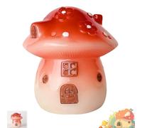 Générique Light Up The Magic with Our Enchanting Mushroom House Night Light, Resin Mushroom Night Light with USB/Battery Power - Resin LED Lamp (Battery)