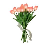 Générique Light Up Tulips - 15-Pack LED Flower Lamps | Romantic Artificial Tulıp Night Lights | Cute Fairy Bedroom Table Lamps for Home Decor | Pink Yellow White Tulıp Lamp Set
