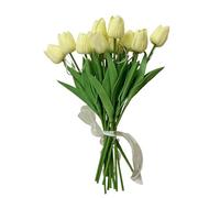 Générique Light Up Tulips - 15-Pack LED Flower Lamps | Romantic Artificial Tulıp Night Lights | Cute Fairy Bedroom Table Lamps for Home Decor | Pink Yellow White Tulıp Lamp Set