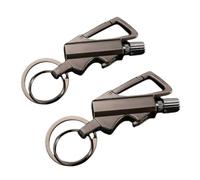 Générique Lighter Keychain Outdoor,with Multitool Bottle Opener,Reusable Waterproof Match Strike Anywhere,Emergency Survival Gear with Flint Metal Matchstick Fire Starter Kerosene Refillable Lighter