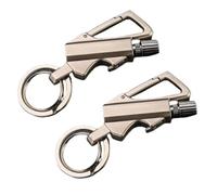 Générique Lighter Keychain Outdoor,with Multitool Bottle Opener,Reusable Waterproof Match Strike Anywhere,Emergency Survival Gear with Flint Metal Matchstick Fire Starter Kerosene Refillable Lighter