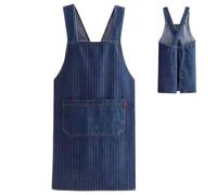 Générique Lightweight Cotton Apron with Front Pocket & Cross Back, Soft Denim Style Kitchen Apron for Men & Women, Comfortable Jean Cooking Apron for Baking, BBQ, Gardening & Workshop