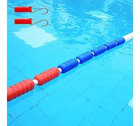 Générique Ligne de flottaison de sécurité pour Piscine - Kit de Couloir de Piscine avec 2 Crochets pour Zones Profondes/Peu Profondes, idéal pour Les plages et Les Cours d'eau, Installation Facile et