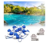 Générique Ligne de sécurité Flottante pour Piscine, bouée de séparation, échelle de 12 m à 19,8 m, avec Crochets et Plaque à Visser, idéale pour Les Parcs Aquatiques, Les Sources thermales, Les Zones
