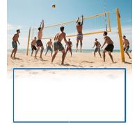 Générique Lignes De Volleyball De Sable | Lignes de Terrain de Volleyball Portable,Kit de Cordes de Marquage Visible pour Aires de Jeux Plage Parc Pelouse Pique-Nique Camping