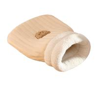 Générique Linen Fabric Bed Cave, Washable Cozy Cat Beds, 14.57x17.32x0.79 inches Easy Access Cats Sleeping Bag, Cute Bear Pattern, Pet Rest Bed for Pets, Home, Living Room and Indoor Use