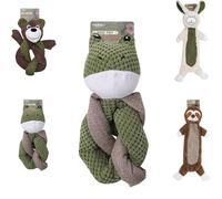 Générique Linen Safari Companions Chomp Champs Dog Toy, 2026 New Tough Teeth Cleaning Puppy Chewers, Healthier Chewing, Happier Dogs, No Boredom,No Destruction (Frog)