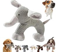 Générique Linen Safari Companions - Linen Dog Toys, Squeaky Dog Chew Animal Toys Built-in Squeaker, Durable Corduroy for Small Medium Dogs (Elephant)