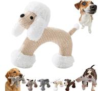 Générique Linen Safari Companions - Linen Dog Toys, Squeaky Dog Chew Animal Toys Built-in Squeaker, Durable Corduroy for Small Medium Dogs (Sheep)