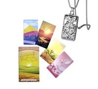 Générique Linescape Tarot Evo Gold Deck - 12x7cm, Anglais, pour débutants, y Compris Tarotkarten et Tarot-Halskette