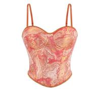 Générique Lingerie Shoulder Straps Bodice for with Cup Design Figure Enhancing Compression Undergarment for Everyday Wear (Orange, XL)