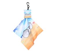 Générique Lingette Microfibre pour Lunettes avec Porte-clés Unique, Taille Pratique, Tissu en Fibre Doux, Nettoyage des Écrans et Lunettes en Voyage
