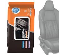 Générique Lingettes Nettoyantes Cuirs Voiture, Lingettes-Nettoyantes Cuir, 50 Lingettes de Conditionnement, Lingette Nettoyante pour Intérieur Auto, pour Siège de Camion de Voiture, Tableau