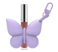 Générique Lip Balm Keychain - Butterfly Case for Travel | Silicone Protective Holder with Secure Clip, Compact Storage Accessory, Backpack Organizer for Women Lady Mother Grandma Teen