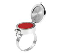 Générique Lip Balm Ring - Mini Locket for Finger | Lipstick Holder with Stylish Design, Gathering Accessory, Commuting Travel Tool, College Dating Gift, Women Teens Adults Jewelry