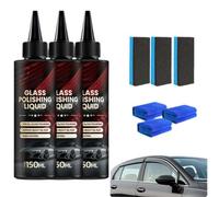 Générique Liquide De Polissage pour Vitres, Nettoyant pour Vitres Automobiles, Dissolvant De Film D'Huile pour Pare-Brise, Spray AntibuéE Hydrophobe, Traces D'Essuie-Glace Et Film D'Huile,（3Pcs）