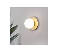 Générique Liseuse Murale Bras Flexible, Applique murale boule de verre, escalier chambre à coucher, lampe LED d'intérieur for la décoration intérieure(Cool White 6000K,Copper)