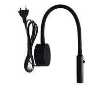 Générique Liseuse Murale Bras Flexible, Lampe de chevet flexible for chambre d'hôtel, lampe murale lecture avec interrupteur, noir/blanc, luminaires for dortoirs(Warm White 3000K)