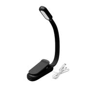 Générique Liseuse Murale Bras Flexible, Lot de 2 mini lampes lecture LED rechargeables par USB, angle pliage à 360°, luminosité 3 couleurs, lampe pince, chevet(Rechargeable Black)