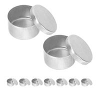 Générique Lisse Boîtes Rondes en Aluminium Argenté pour Stockage D'échantillons 9 Pièces, pour Expériences en Laboratoire et Enseignement