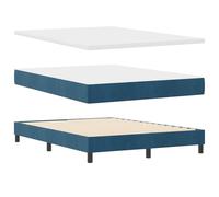 Générique Lit à Ressort avec Matelas Bleu foncé 160x200 cm en Velours,Lits & Cadres de lit,69.51KG-3341478