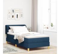 Générique Lit à Ressort avec Matelas en Bleu, 100x200 cm en Tissu,Lits & Cadres de lit,46.18KG-3340205