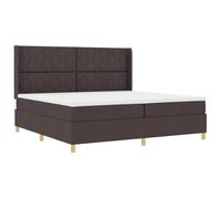 Générique Lit à Ressort avec Matelas en Brun foncé, 200x200 cm en Tissu,Lits & Cadres de lit,94.33KG-3341920
