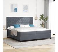 Générique Lit à Ressort avec Matelas Gris foncé 200x200 cm en Velours,Lits & Cadres de lit,92.74KG-3339789