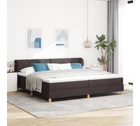 Générique Lit à Ressort avec Matelas Marron foncé 200x200 cm en Tissu,Lits & Cadres de lit,81.18KG-3340300