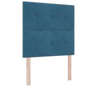 Générique Lit à Ressorts avec Matelas en Bleu foncé, 90x200 cm, Velours,Lits & Cadres de lit,57.09KG-3340914