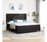 Générique Lit à Ressorts avec Matelas et LED Noir 180x200 cm Velours,Lits & Cadres de lit,86.11KG-3343936