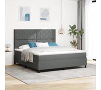 Générique Lit à Ressorts avec Matelas Gris Foncé Super King Tissu,Lits & Cadres de lit,84.34KG-3339484
