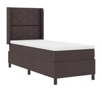 Générique Lit à Ressorts avec Matelas Marron foncé 80x200 cm en Tissu,Lits & Cadres de lit,61.44KG-3341675